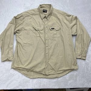 Rattlers Brand Mens Utility Shirt Long Sleeve Work Size 3XL 4XL Vintage Heavy
